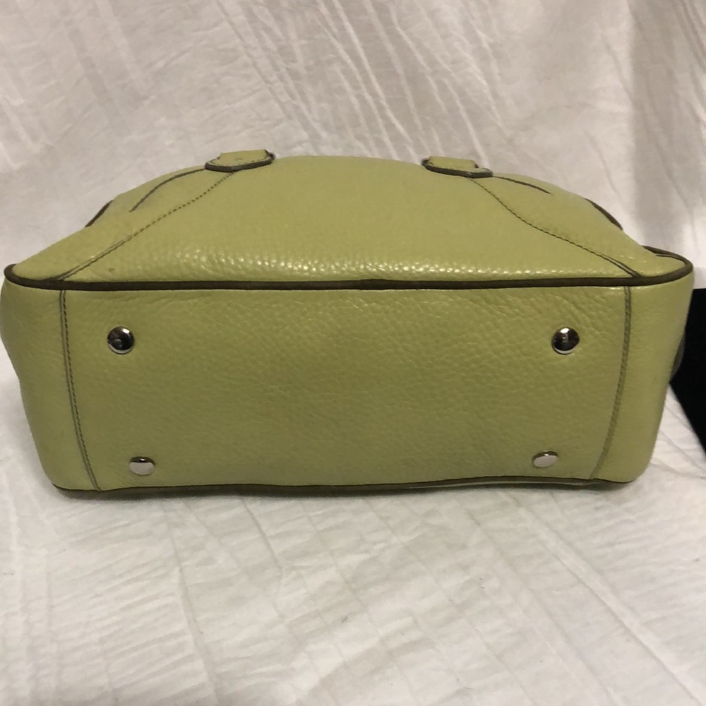 Cole Haan Large Lime Green Leather Satchel - Picture 10 of 12